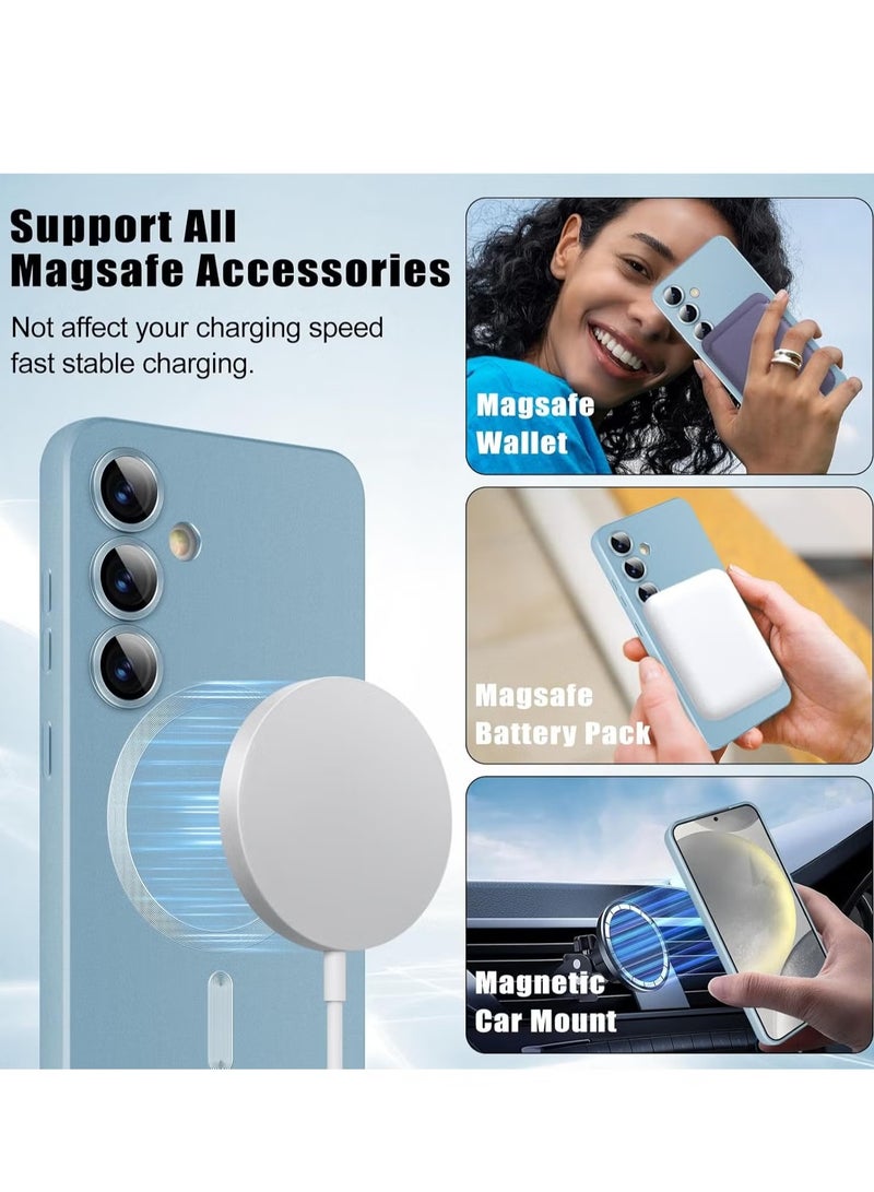 ELTRAZONE Samsung Galaxy S24 Plus 5G Magnetic Case Cover – Luxury Metallic Paint, Silicone Phone Case with Full Camera Lens Protector, Shockproof Bumper for Maximum Protection – Stylish and Durable Case for Samsung Galaxy S24 Plus 5G - Image 4