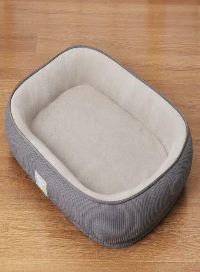 LZYDD Cozy Pet Bed for Dogs & Cats, All-Season Use, Removable & Washable (Grey Inside) - Image 1