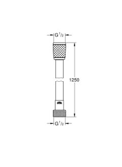 Grohe GROHE Bathroom Fixtures, Shower Hose with heat resistance- Relexaflex Collection, 28150001  - Image 3