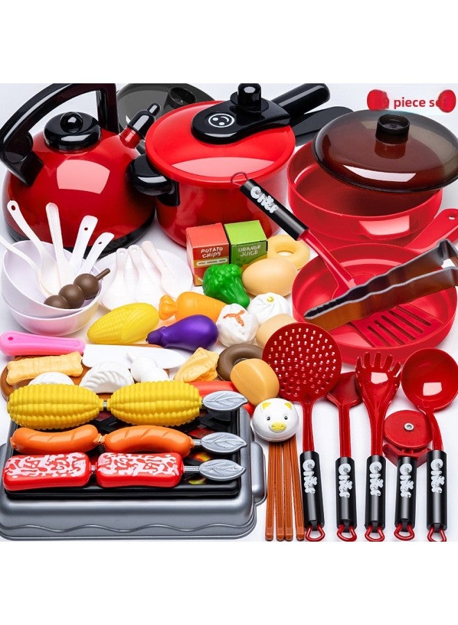 Children's Play Toys Simulation Kitchen Suit Girls Cooking Boys And Girls Baby Cutting Fruit Cooking Kitchenware