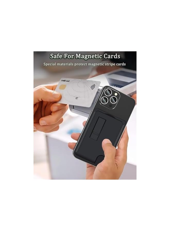 Green Tiger Magnetic Wallet, Compatible with Mag-Safe Wallet for iPhone 16/15/14/13/12 Series, Magnetic Card Holder with Secure Grip, Slim Phone Wallet, Fit 3 Cards, Black - Image 4