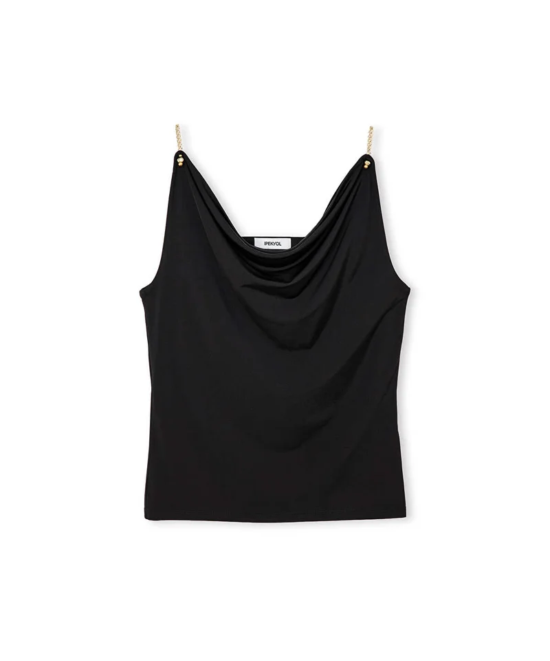 Ipekyol  T-Shirt with Chain Accents for Women | Best Price UAE