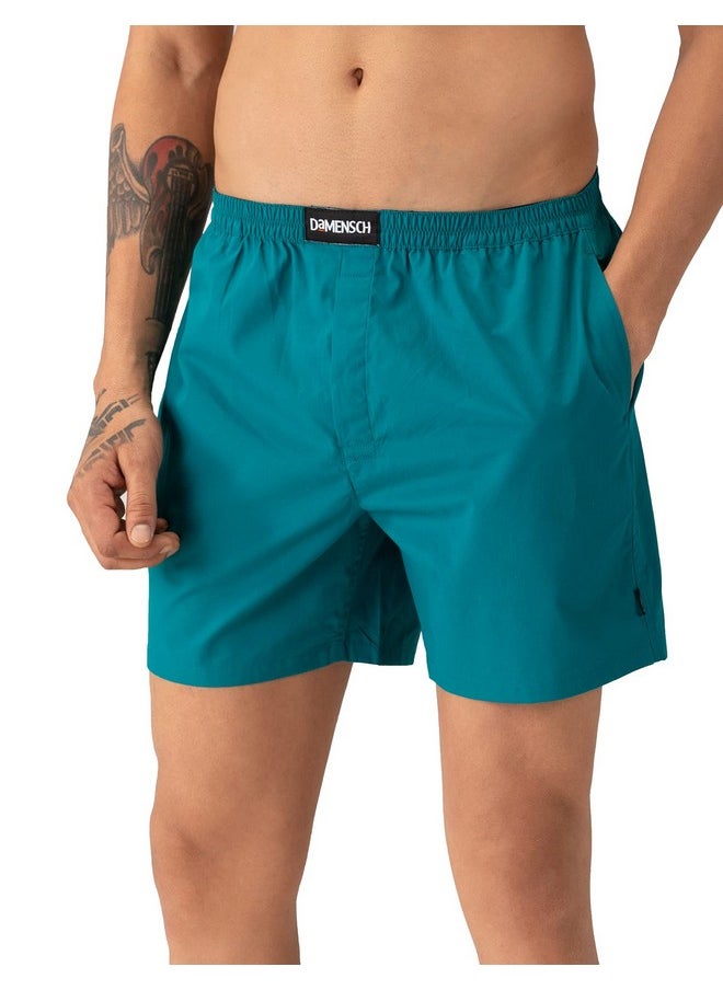 DaMENSCH DAMENSCH Men Cotton Boxers (Pack of 2) (DAM-SLD-LBX-HB-GM-PACK-2-XL_B.Havana Blue, Goan Maple_XL)  - Image 2