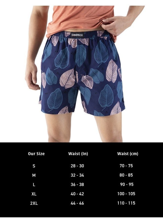 DaMENSCH DAMENSCH Men Cotton Boxers (Pack of 2) (DAM-SLD-LBX-HB-GM-PACK-2-XL_B.Havana Blue, Goan Maple_XL)  - Image 5