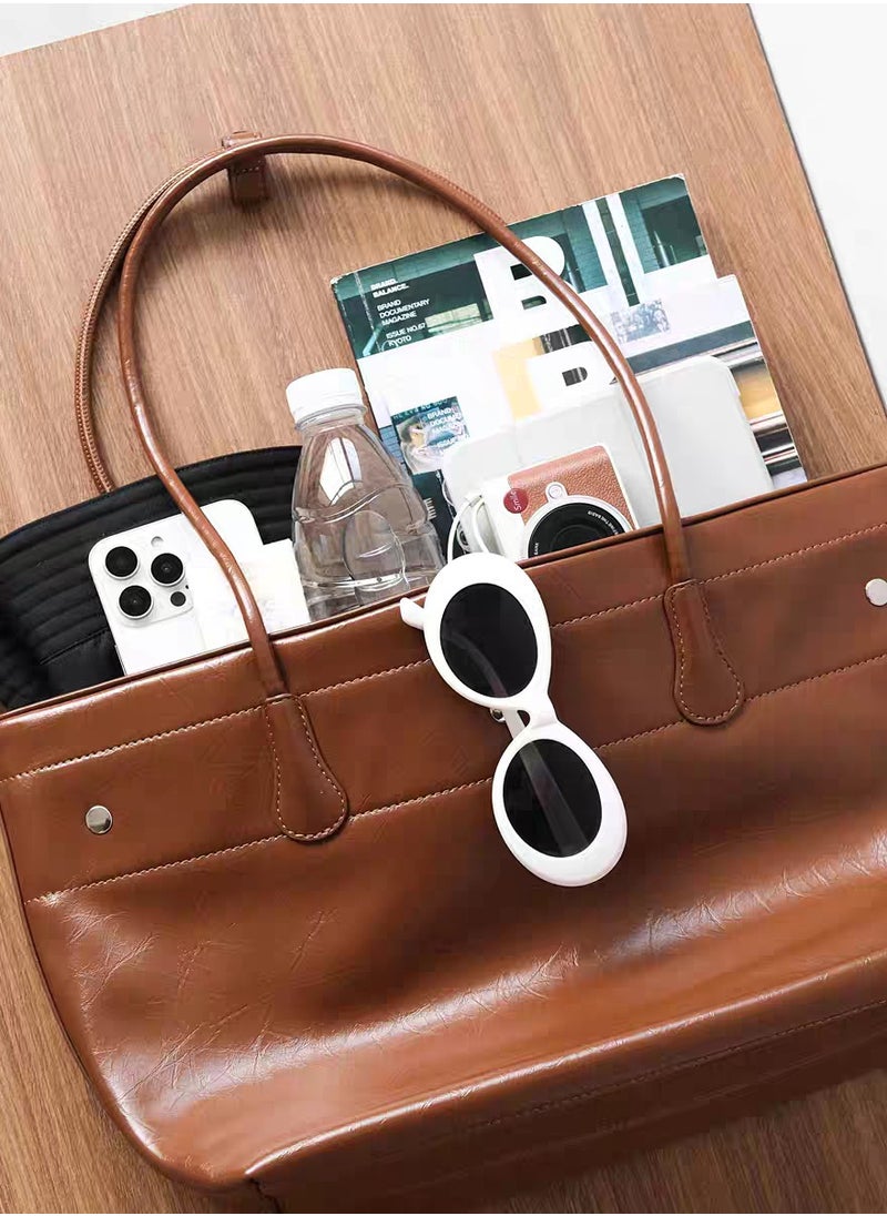 High quality cowhide soft leather tote bag Coffee - pzsku/ZE7D287E667279E569A8CZ/45/_/1731730862/93d017ff-f242-4dc7-b477-338d9c26fc2a