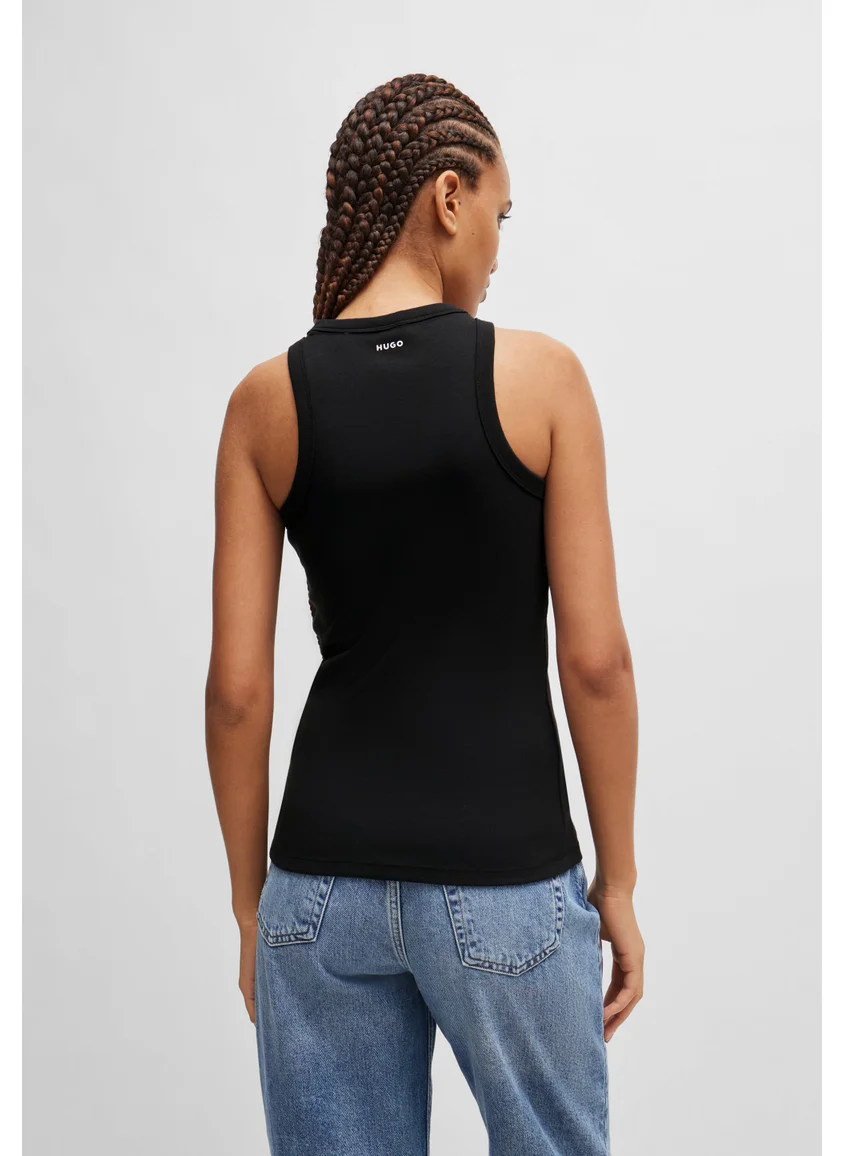 HUGO Slim-fit tank top in a stretch-cotton blend