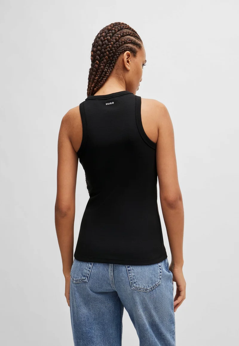 HUGO Slim-fit tank top in a stretch-cotton blend