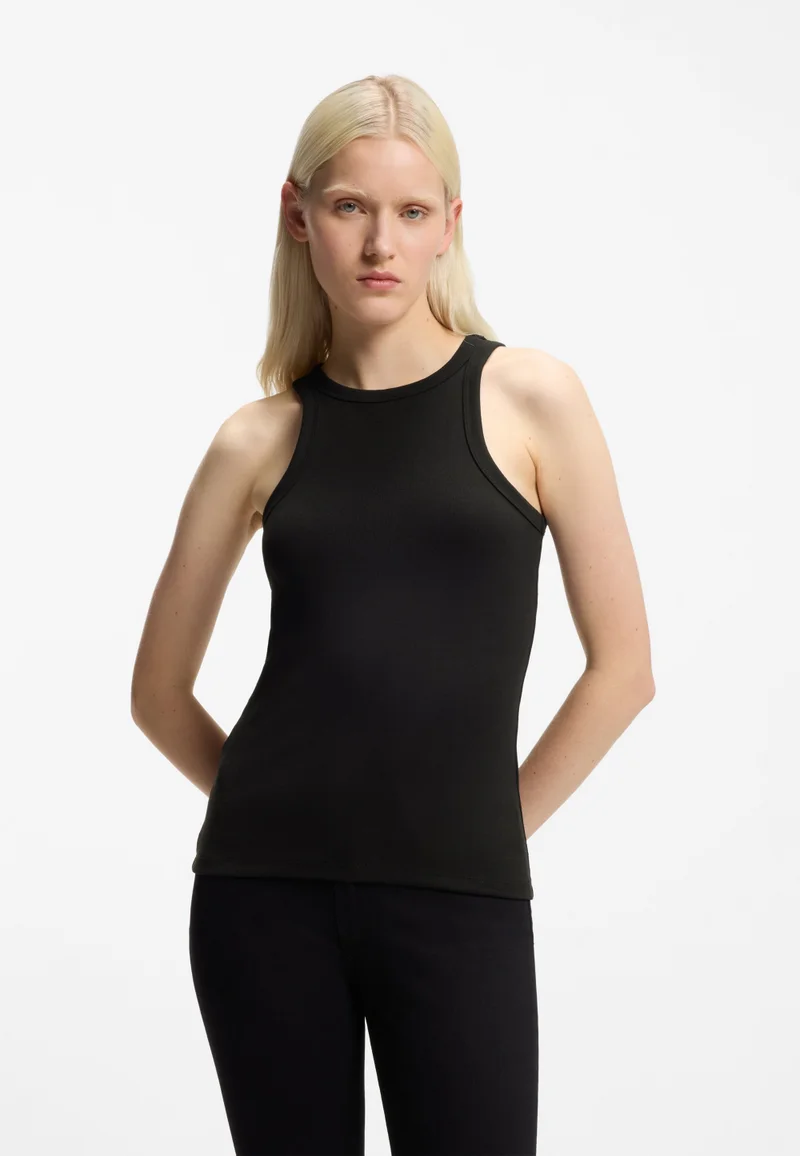Slim-fit tank top in a stretch-cotton blend