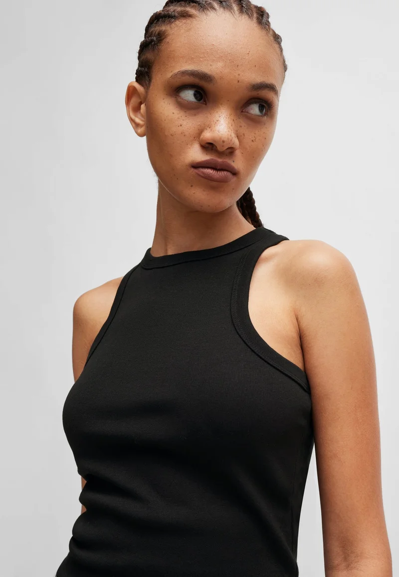 HUGO Slim-fit tank top in a stretch-cotton blend
