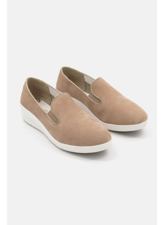 Kids Girls Slip On Casual Shoes, Taupe