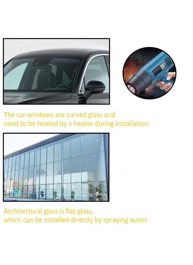 SW - Nano Ceramic Car Front Window Film 99 Anti Uv Heat Insulation Sun Blocking Solar Window Tint For Car Windshield Rear Side Window 40Inch X 10Feet Roll 80 Vlt - Image 1