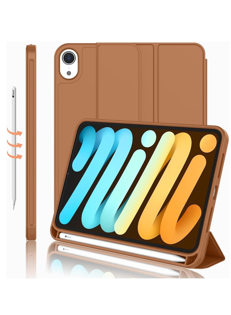 JAJEEK NEW Smart Case with Pencil Holder for iPad Mini 6 – Trifold Stand Smart Cover with Soft TPU Back, Auto Wake/Sleep, Dust Proof & Anti-Fingerprint, Heavy Duty Protection - Image 1