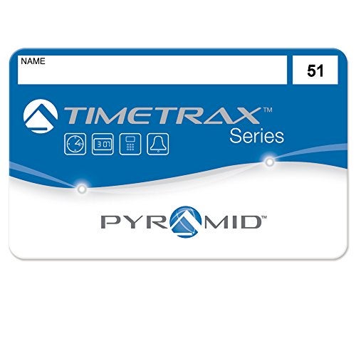 Pyramid Time Systems Trax 41304 Swipe Cards (51-100) for TTEZ, TTEZEK, PSDLAUBKK, TTPRO, TTMOBILE, FASTTIME 8000 & 9000 Time Clock Systems, 50/Pk. Magnetic Strip Employee Card, Blue/Black/White - Image 1