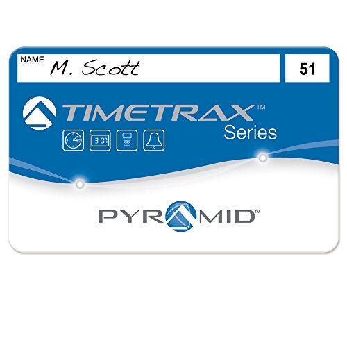 Pyramid Time Systems Trax 41304 Swipe Cards (51-100) for TTEZ, TTEZEK, PSDLAUBKK, TTPRO, TTMOBILE, FASTTIME 8000 & 9000 Time Clock Systems, 50/Pk. Magnetic Strip Employee Card, Blue/Black/White - Image 2