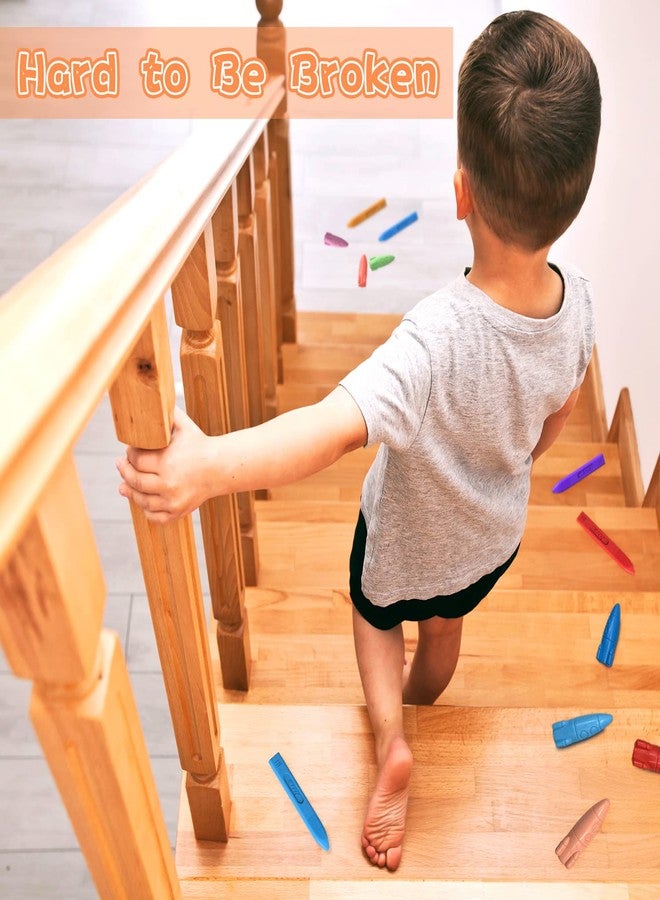 MASSRT Triangle Jumbo Toddler Crayons 12 Count, Non Toxic Unbreakable Crayons, Easy-Grip Washable, Safe Coloring Gifts for Babies and Children - Image 4