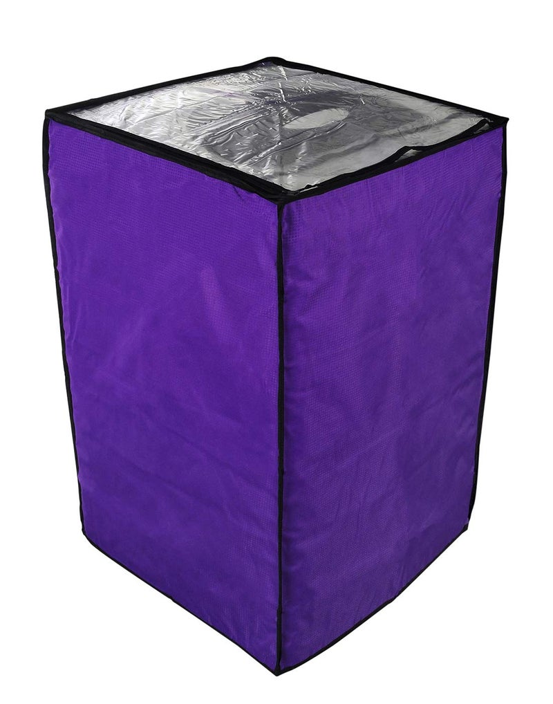 Classic® Top Load Washing Machine Cover Suitable for LG 6 kg, 6.2 Kg, 6.5 Kg, 7 Kg, 7.2 kg, 7.5 kg (56cms X 56cms X 85cms) Color - Purple - Image 2