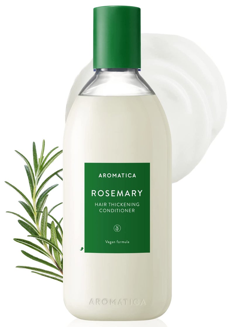AROMATICA Rosemary Hair Thickening Conditioner 13.53oz/400ml, Vegan Hair Conditioner for damaged hair and dry hair - Moisturizing Conditioner For Men and Women - Image 1