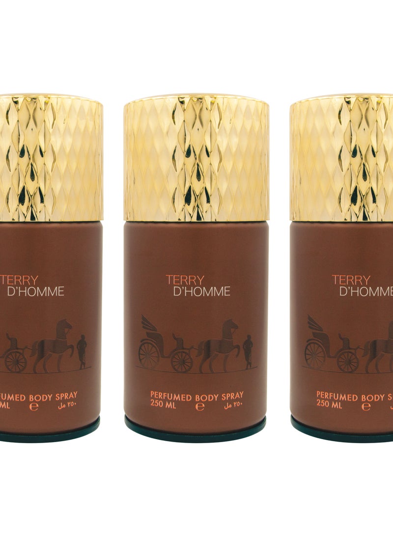 Elegant تيري دوم بخاخ معطر 250 مل، عبوة من 3 قطع - Image 2