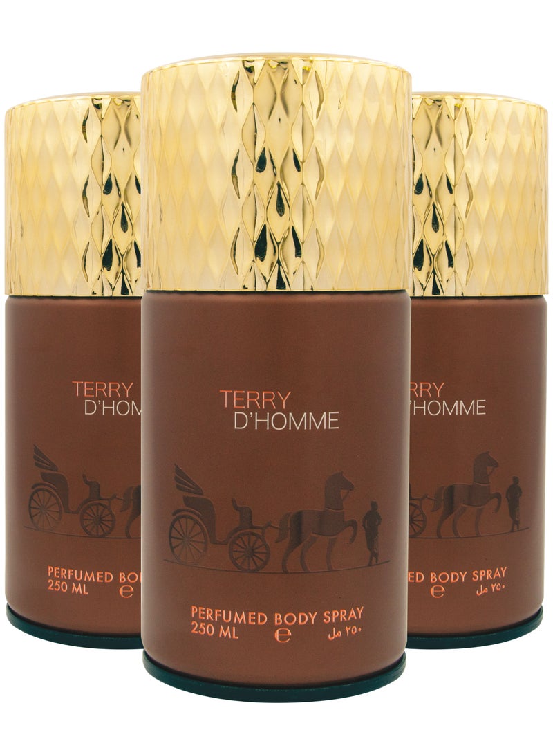 Elegant تيري دوم بخاخ معطر 250 مل، عبوة من 3 قطع - Image 1