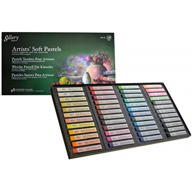 Mungyo Gallery Soft Pastel Squares Cardboard Box Set of 48 - Assorted Colors - Image 2