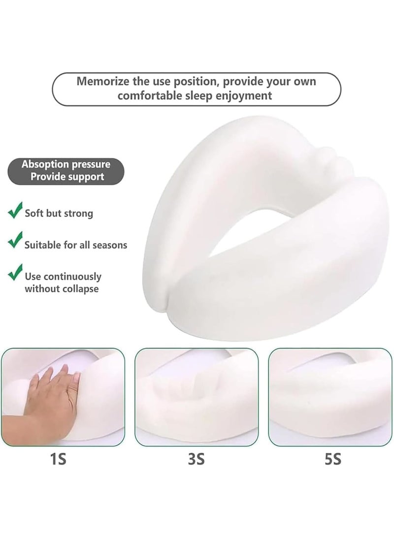 Zikra Travel Pillow, Memory Foam Travel Pillow, Memory Foam Travel Neck Pillow for Airplanes, Travel Neck Pillow, Foam Travel Pillow(Grey) - Image 4