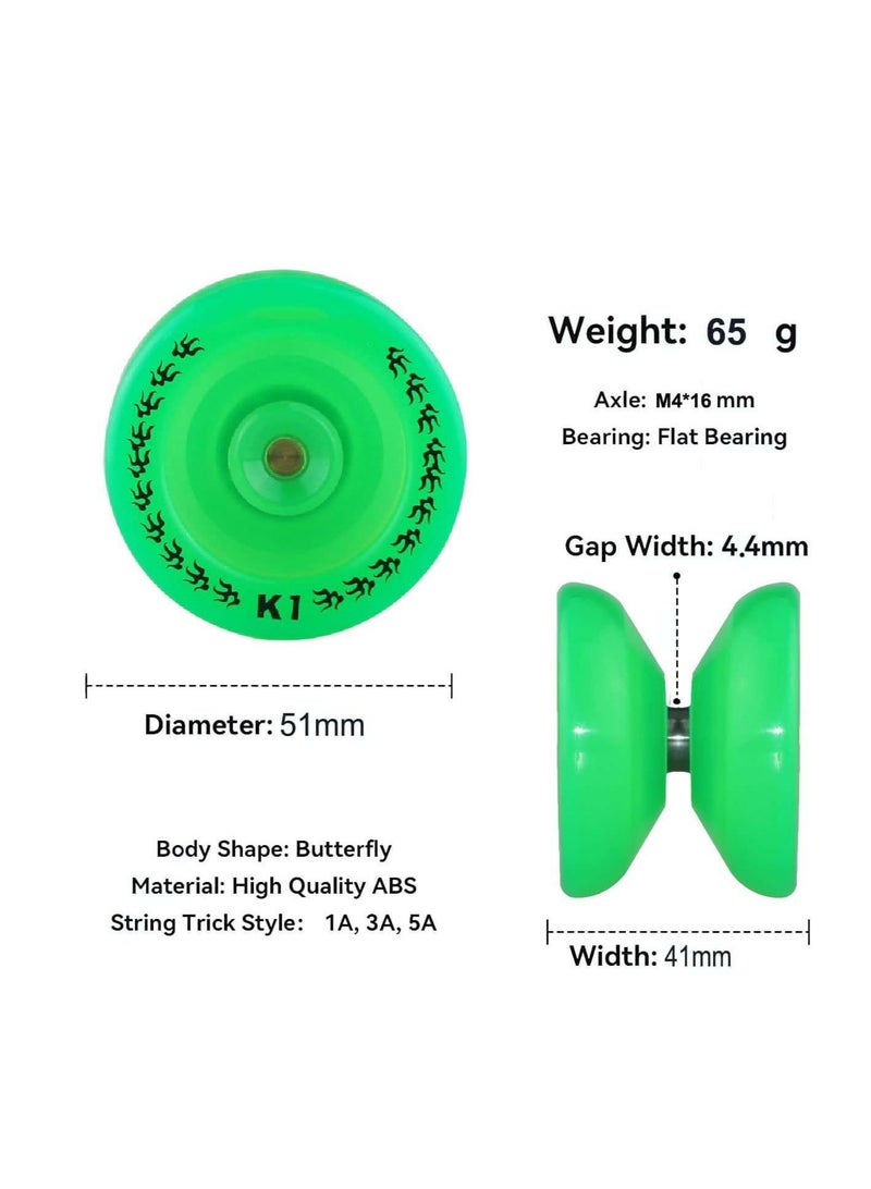 Captaintech K1 Glow in The Dark Yoyo Ball, Professional Responsive Yoyo for Kids Adults Beginners Intermediate Yoyos Green - Image 5