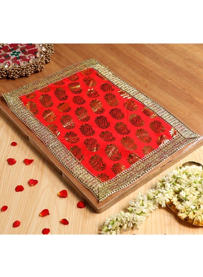 Madhoor Fancy Chunri  Red 10 X13 Inches - Image 1