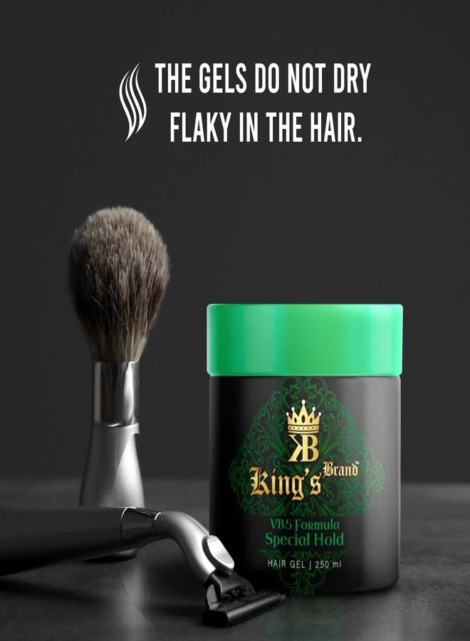 King's Brand Professional Use Series Men's Hair Gel (Strong Hold, 250 ml) - Image 4