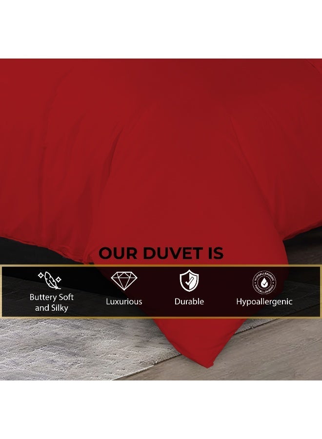 القيلولة زين طقم غطاء لحاف من الألياف الدقيقة (غطاء واحد + 2 كيس وسادة) - فائق النعومة، مقاوم للتجاعيد، قابل للتهوية وخفيف الوزن - إغلاق بأزرار - طقم فراش قابل للغسل في الغسالة - Image 5