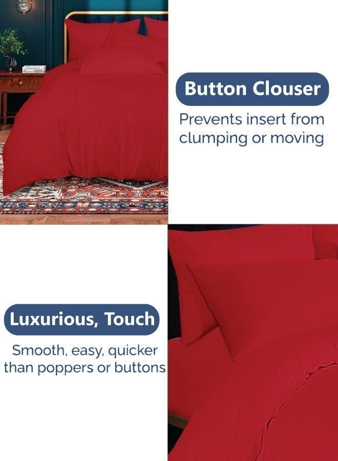 القيلولة زين طقم غطاء لحاف من الألياف الدقيقة (غطاء واحد + 2 كيس وسادة) - فائق النعومة، مقاوم للتجاعيد، قابل للتهوية وخفيف الوزن - إغلاق بأزرار - طقم فراش قابل للغسل في الغسالة - Image 2
