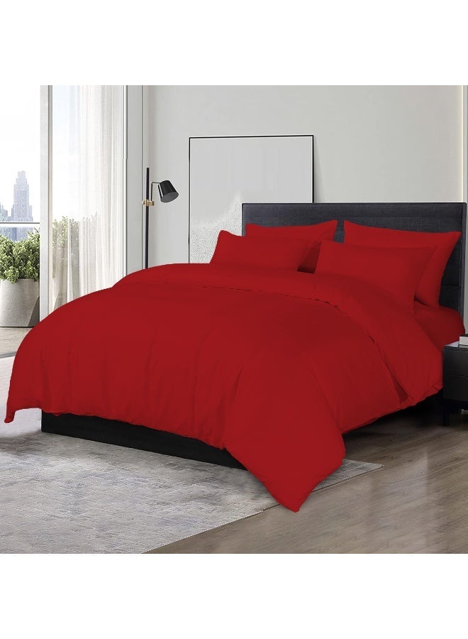 القيلولة زين طقم غطاء لحاف من الألياف الدقيقة (غطاء واحد + 2 كيس وسادة) - فائق النعومة، مقاوم للتجاعيد، قابل للتهوية وخفيف الوزن - إغلاق بأزرار - طقم فراش قابل للغسل في الغسالة - Image 1