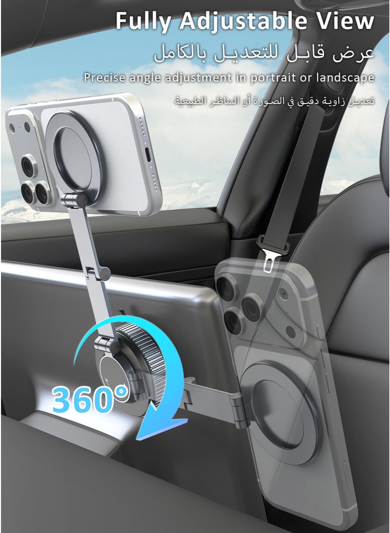 XXZU Multi-angle Folding Phone Holder, Vacuum Suction Base Car Phone Holder for iPhone and Android, 360° Rotatable Mobile Stand for Car, Display Screen, Desk, Mirror and Other Smooth Surfaces - Image 4