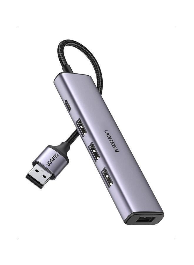 Ugreen USB 3.0 4-Ports Hub USB Splitter Power Hub Adapter 5Gbps High-Speed Data Hub Extender with USB C Charging for MacBook iMac Surface Pro XPS PC USB Flash Drive - Image 1