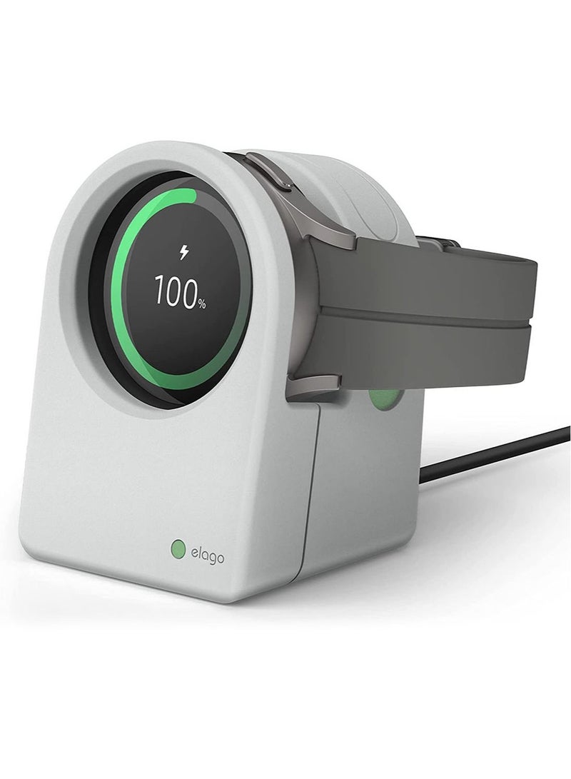 Elago GW3 Stand for Samsung Galaxy Watch 5 Charger Stand (40mm,44mm)/ Galaxy Watch 5 Pro Stand (45mm) 2022 - Light Grey