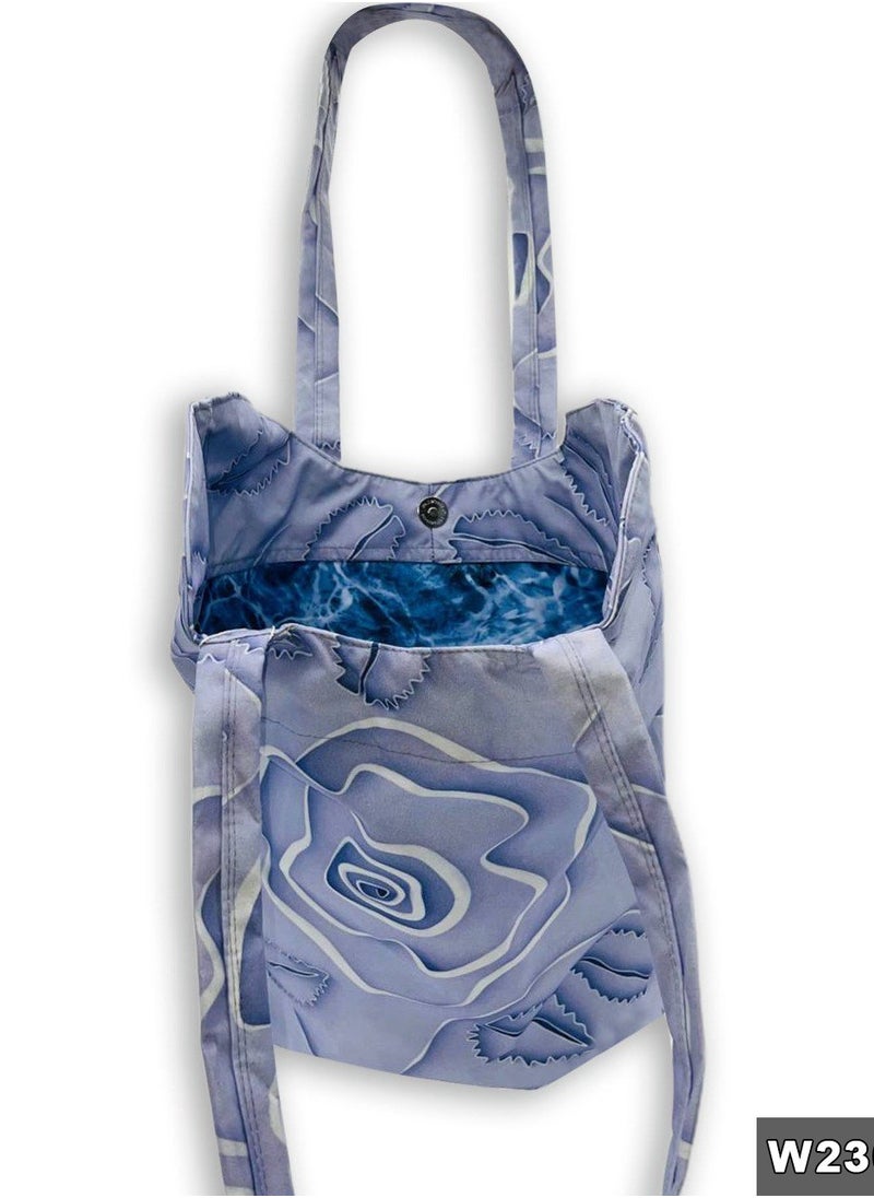 Gharibo Bags Embossed Flower Casual Printed Satin Tote Bag  - Image 3