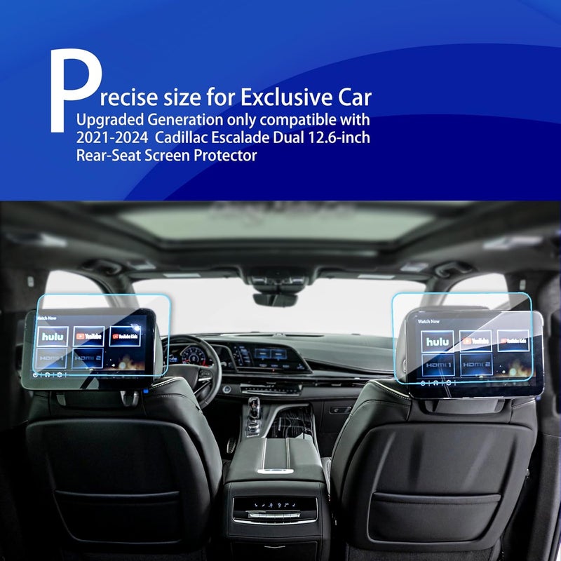 XXCIWP 2-Pack Screen Protector for 2021-2025 Cadillac Escalade Dual 12.6-Inch Rear Seat TV - Image 2