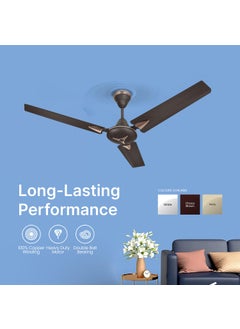 SUMMERCOOL SUMMERCOOL Vistara 1200mm48 inch High Speed Antidust Decorative BEE Star Rated Suitable for Kitchen Veranda Balcony Small Room Choco Brown 1 Yrs Warranty Pack of 1  - Image 3