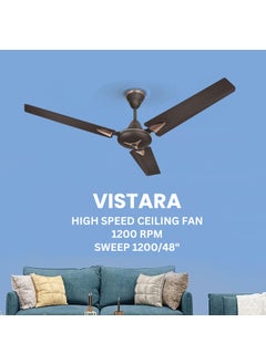 SUMMERCOOL SUMMERCOOL Vistara 1200mm48 inch High Speed Antidust Decorative BEE Star Rated Suitable for Kitchen Veranda Balcony Small Room Choco Brown 1 Yrs Warranty Pack of 1  - Image 2