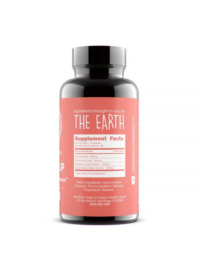 HAPPY HEALTHY HIPPIE Pump It Up Lactation Supplement Herbal Postnatal Vitamins For Breastfeeding Moms; Supports Milk Supply Increase; Abundant Supply Relaxation Colic & Gas Relief 60 Ct - Image 4