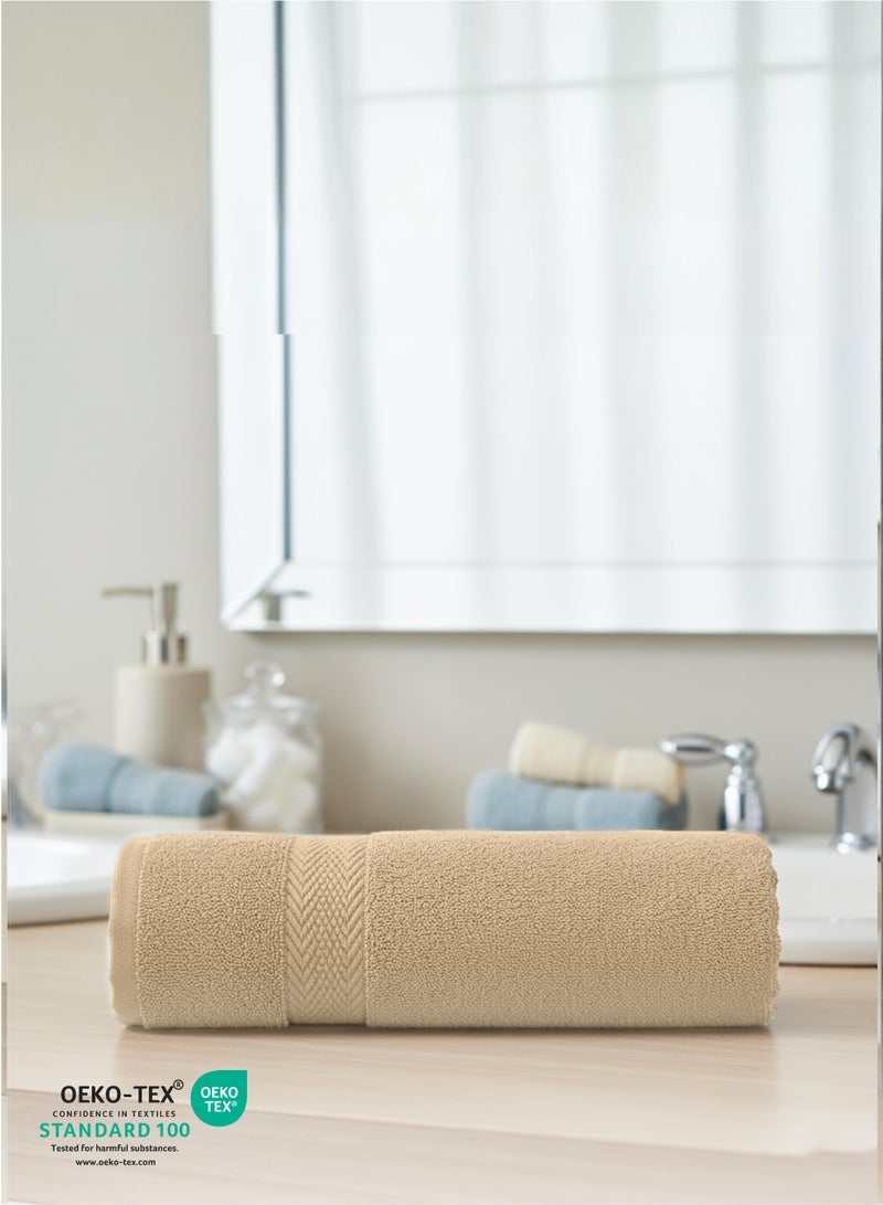 كوتون هوم Cotton Home Premium Cotton Towel 70x140cm Bath Towel 600 GSM Quick Dry Highly Absorbent Thick Bathroom SoftTowels for Bath And Spa Lightweight, Quick Dry and Durable Linen - Image 2