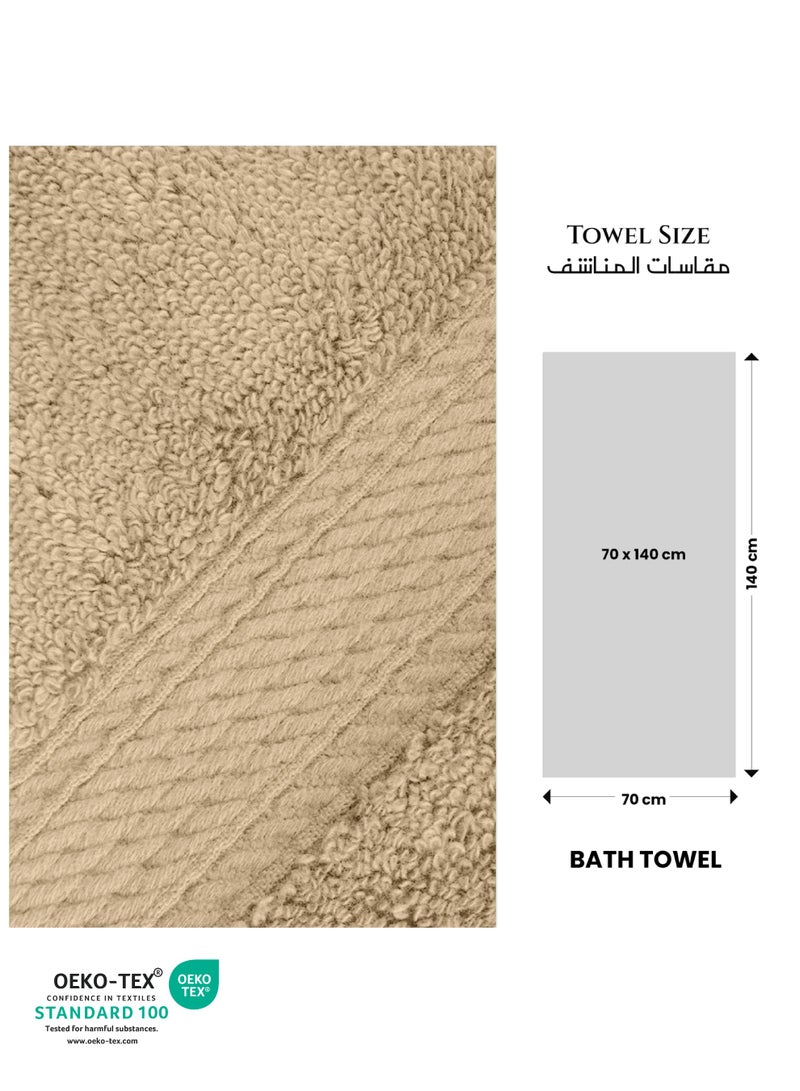 كوتون هوم Cotton Home Premium Cotton Towel 70x140cm Bath Towel 600 GSM Quick Dry Highly Absorbent Thick Bathroom SoftTowels for Bath And Spa Lightweight, Quick Dry and Durable Linen - Image 4