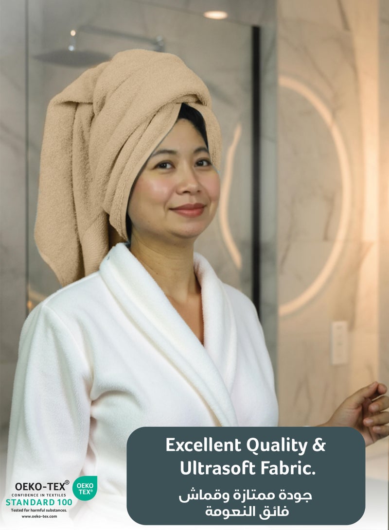 كوتون هوم Cotton Home Premium Cotton Towel 70x140cm Bath Towel 600 GSM Quick Dry Highly Absorbent Thick Bathroom SoftTowels for Bath And Spa Lightweight, Quick Dry and Durable Linen - Image 3