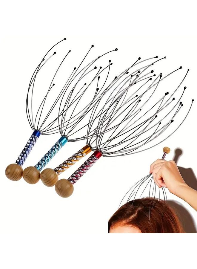 Head Massager Soul Extractor Octopus Scalp Massager With 12 Paws Random Handle Color - Image 1