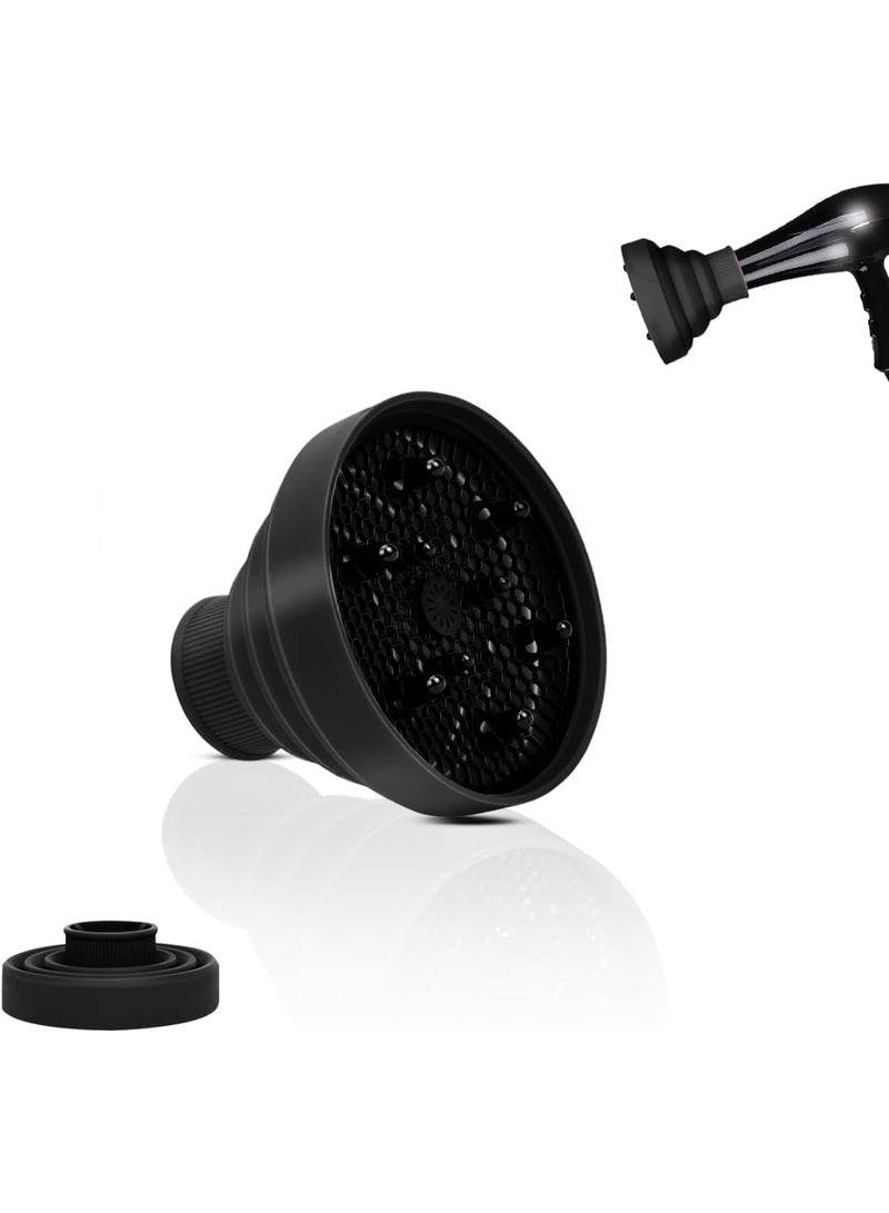 Universal size hair dryer diffuser for curly hair, salon use, or individual use, black. - Image 4
