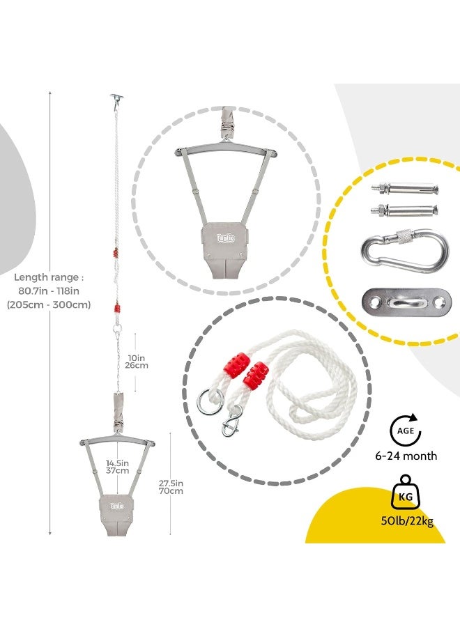 FUNLIO قفز الطفل FUNLIO مع خطاف سقف للأطفال من 6-24 شهرًا - Image 4