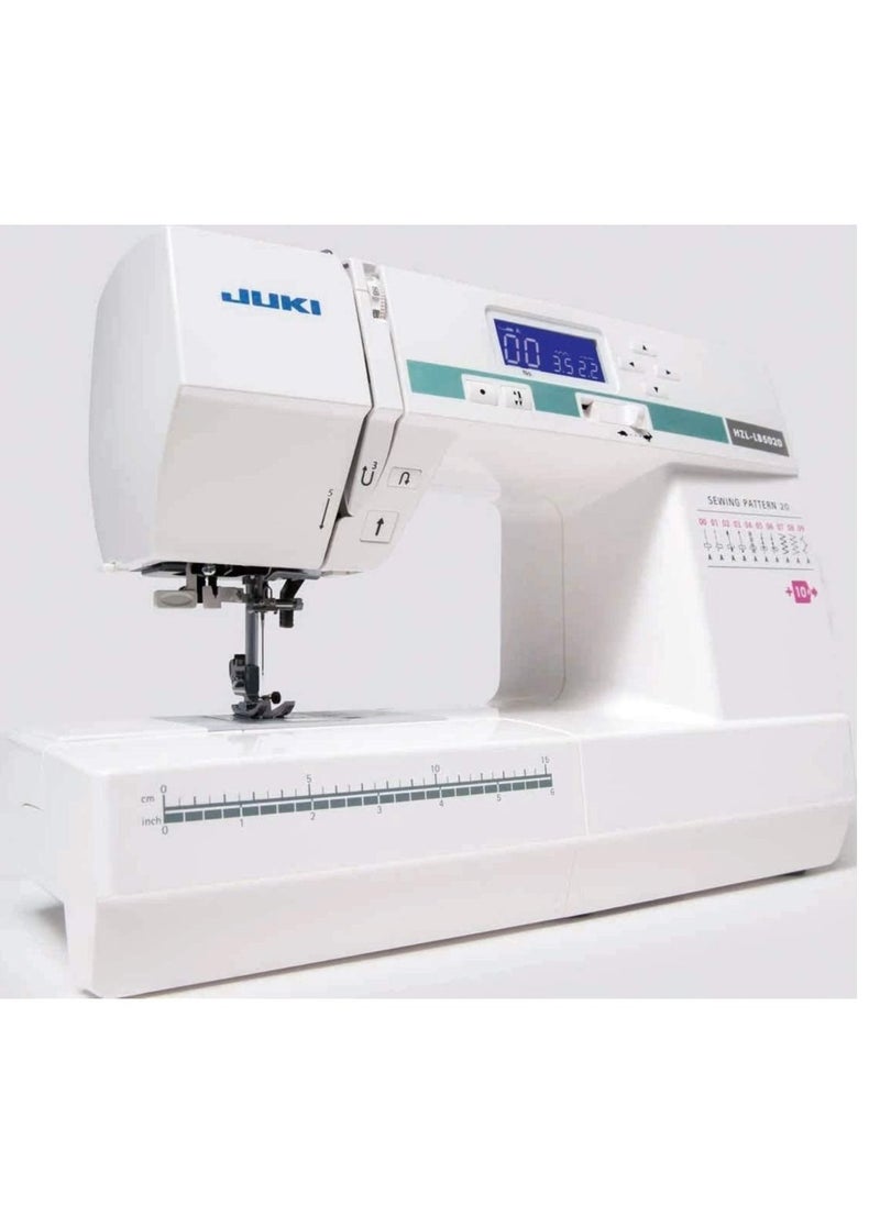 Juki - Sewing Machine Home Use JUKI Model HZL-LB5020 Works on all lightweight, medium, denim and leather fabrics - Programmed for 20 different built-in stitch designs - Image 1