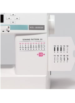 جوكي مكينة خياطة منزلية  JUKI موديل HZL-LB5020 تعمل على جميع أنواع الأقمشة الخفيفة والمتوسطة والجلدية والدنم  - مبرمجة لعمل 20 نقشة مختلفة  - Image 3