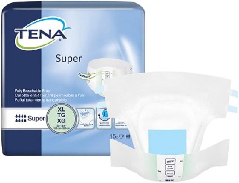 Tena MCK68113101 Adult Incontinent Brief Tena Super Tab Closure XLarge Disposable Heavy Absorbency - Image 1