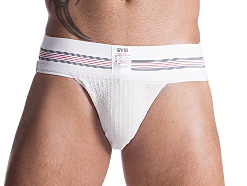 GYM Mens Old School Jockstrap (Medium, White, 1-Pack) - Image 4