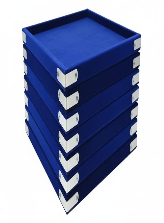SENTONI BLUE Velvet Jewellery Finding Beading Tray Finding Display Organiser Perfect for Earrings Necklaces and Bracelets Jewellery Cosmetic Organizer Tray Pack of 1 (15x12 Inch)(BLUE) - Image 5